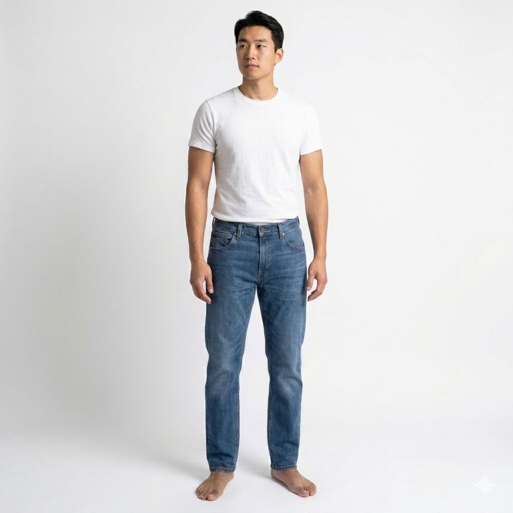 Levi's Strauss 505 Mens Size 34x32 Regular Fit Straight Leg Blue Jeans Dark Wash
